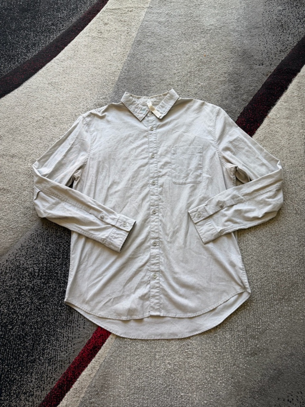Lululemon Athletica Gray Commission Long Sleeve Oxford Shirt